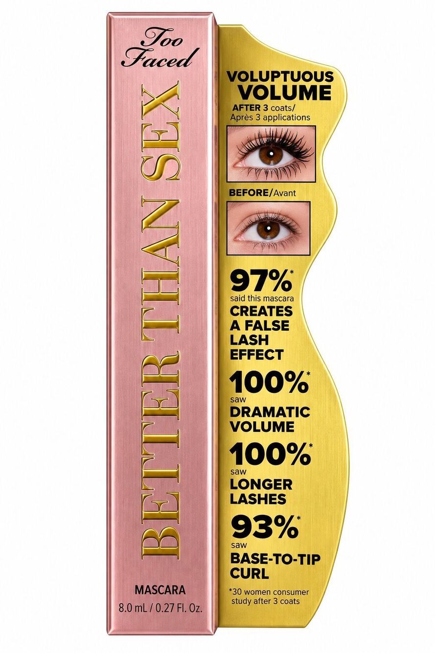 Too Faced Better Than Sex Volumizing Mascara Black .27 oz Full Size NIB